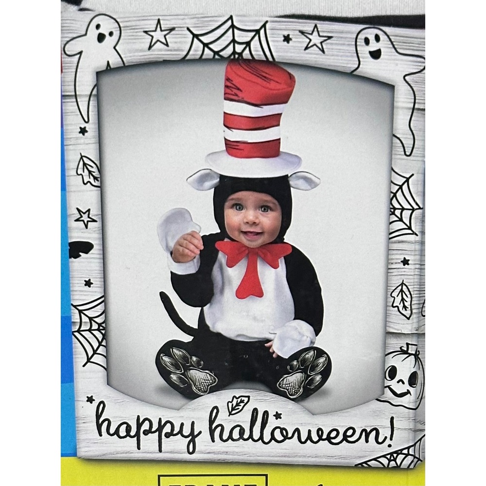 Dr. Seuss Cat in the Hat Infant Halloween Costume with Frame 6-12 Months NWT